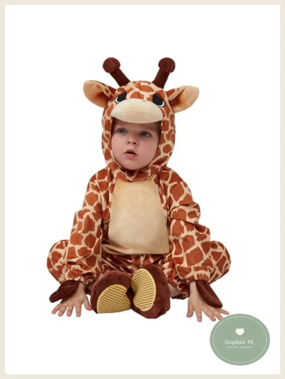 Toddler Giraffe Costume with Hood and Booties, Halloween Animal Dress-Up, 100%